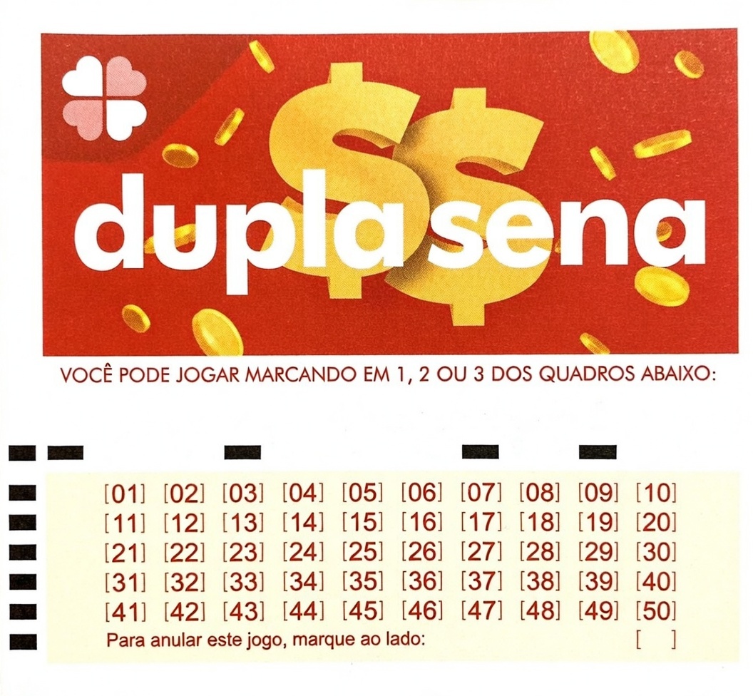 Cartela Dupla Sena
